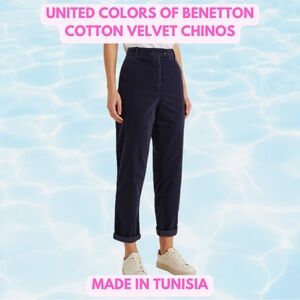 NWT United Colors of Benetton Velvet Pants